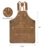 Briteree Woodworking Apron for Men, Gifts for Woodworker, with 9 Tool Pockets, Durable Waxed Canvas Work Apron, Gifts for Him