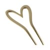 2Pcs Metal U Shaped Hair Pins, Alloy Sweet Love Heart Hair Sticks Fashion U-shaped Hairpins Simple Hair Forks Hair Style Tool Accessories for Women and Girls