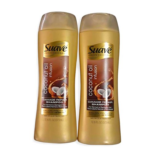Suave Professional Coconut Oil Infusion Damage Repair Shampoo (Pack of 2)