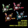 Face Paint Jewels Rhinestone Stickers Self Adhesive Crystal Makeup Face Paint Bling Face Gems Stick for Festival Accessory Decorations (#5)