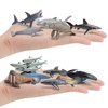 Sea Animal Model Ocean Creatures Playsets 22 PCS Mini Shark Whale Tuna Swordfish Sailfish Sardine Dolphin Manatee Sea Lion Walrus Action Figure Toys Party Gifts for Boys Girls Kids