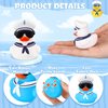 Shappy 24 Pcs Cruise Duck Bulk with Sunglasses Sets 2 x 1.9 x 2.4 Inch Mini Sailing Rubber Ducks Summer Cruise Ship Toy Squeaky Duck Bath Party Toy Duckies for Birthday Party Favors (Blue,White)
