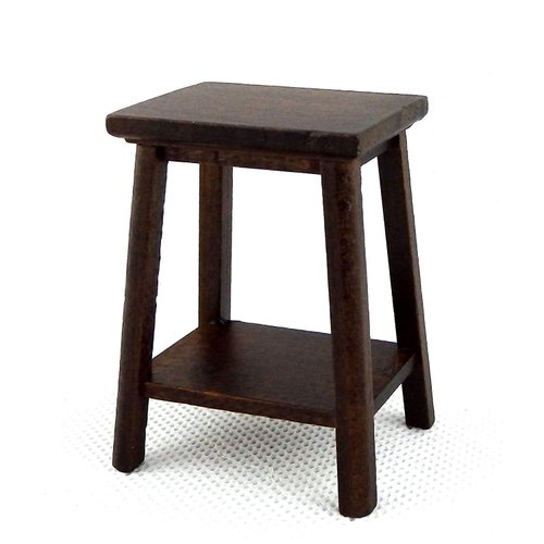 Melody Jane Dolls Houses Dark Oak Fern Stand Plant Pedestal Medium Miniature Furniture 1:12