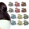 Cobahom 12Pcs 1.06 Inch Small Claw Clips Mini No-Slip Jaw Clips for Thin Thick Hair Printed Hair Clips Hair Accessories for Women Girls
