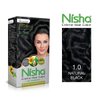 Nisha Creme Hair Color Pack of 3 Natural Black,Beautiful Color Permanent Hair Dye,Long-Lasting High-Definition Color,Shine & Silky Softness, Permanent Hair Color,Ammonia Free, Vegan, Cruelty Free