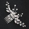Brihasory Rhinestone Bridal Hair Comb Wedding Hair Accessories for Women Handmade Headpieces for Brides Elegant Party Prom Tiaras for Girls and Women Valentine's Day Bridesmaid Gifts