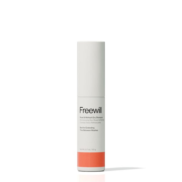 Freewill Reset and Refresh Dry Shampoo, Plant-Based Shampoo for Oily Hair Between Washes, Zero Residue, Lightweight and Non-Aerosol Dry Shampoo for Healthy Scalp, 0.7 oz