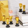 WINKIO Mini Trophies, 6 Pack Gold Trophy Award, Plastic Trophies for Kids, 4 Inch Trophy Cups, Award Trophies for Party Favors, Props, Rewards, Winning Prizes, Competitions Ceremony Parties Favor