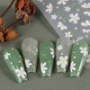 5pcs Embossed Daisy Nail Stickers Micro-carving Flower Nail Stickers Small Daisies Pink Butterfly Flower Nail Decals for Nail Art Supplies Daisy Flowers Nail Art Stickers Floral Stickers for Nails DIY