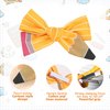 Pencil Bow Hair Clip Back to School Bow Alligator Clips Funny Yellow Pencil Hair Pins Bowknot White Striped Hair Clip Design First Day Of School Party Hair Decoration for Girl Women (Yellow pencil)