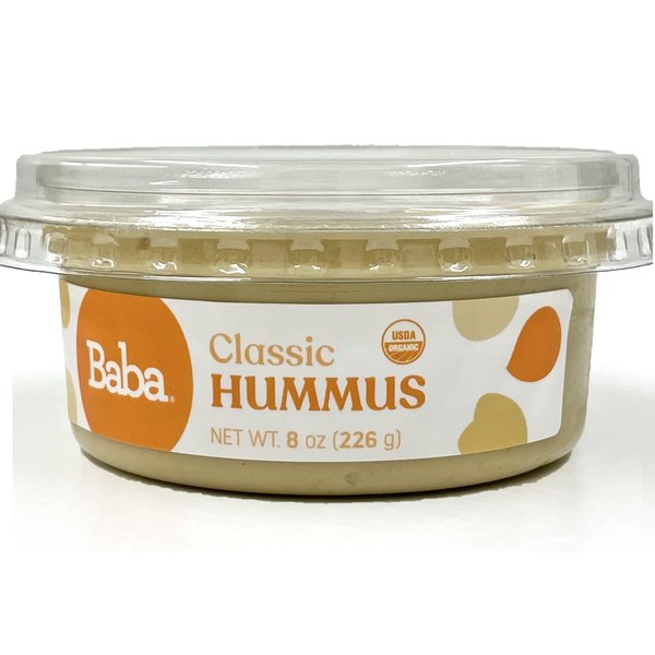 Baba Organic Hummus (6 Pack) - Zero Preservatives, USDA Organic, Gluten Free, Vegan, Non-GMO, Cholesterol Free (Best Sellers + Pita Chips)