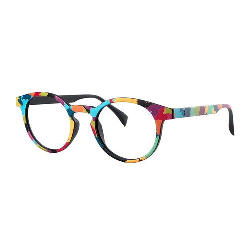 VOOGLAM Stylish Round Blue Light Blocking Glasses for Women Anti Eyestrain UV Eyewear Colorful Minnie VFT0271-01