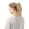 DAYCEN Wavy Hair Claw Ponytail Extension, Clip In Medium Length Synthetic Wave Ponytails For Women Girls (Bleach Blonde)