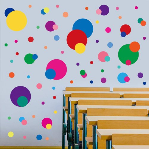 PARLAIM Wall Stickers for Bedroom Living Room, Polka Dot Wall Decals for Kids Boys and Girls (160 Circles)