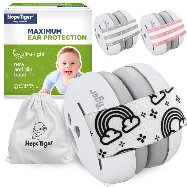 HopeTiger Baby Ear Muff - Noise Canceling Headphone for Infant Hearing Protection (Black)