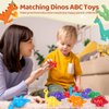 TEWIWAP ABC Matching Dinosaur Alphabet Learning Toy, Dinosaurs for Toddlers, Toys for Kids 4-6, Montessori Learning Toys for 3 4 5 Year Old, Fine Motor Toys (13Pcs Dinos with 26 Letters)