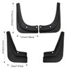 JSCARLIFE Mud Flaps Kit for T-esla Model 3 2017-2023 Premium Front Rear Set, Mud Flaps Splash Guards Mudguards Protective Fender 4pcs, Moulded Full Protection Set Splash Mud Guards