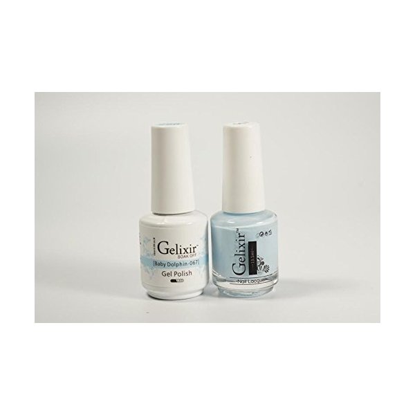 Gelixir Duo Matching Gel and Nail Polish, Made in USA. (067-Baby Dolphin)