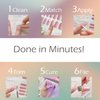 Osesshia Semi Cured Gel Nail Strips, 20 pcs Nail Wraps, Glaze Gel Nail Stickers, Salon Quality French Manicure, Full Decal Gel Polish Strips, Long Lasting SCG, Easy on, UV Required (Little Mermaid)