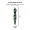 ZippyPaws Skinny Peltz - 3 Multicolored Snakes - No Stuffing Squeaky Dog Toys, Unstuffed Chew Toy for Small & Medium Breeds, Bulk Multi-Pack of 3 Soft Plush Dog Toys, Flat No Stuffing Puppy Toys - 18"