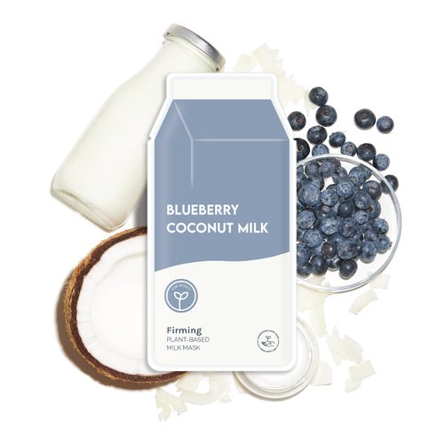 ESW Beauty Blueberry Coconut Milk Firming Plant-Based Milk Mask Multipack