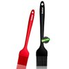 Anaeat 2 Pack Silicone Basting Pastry Brushes - Heat Resistant Brush with Soft Bristles, Hygienic One Piece Design, Marinade Brush Great in Baking for Spreading Oil Butter Sauce BBQ Grill