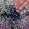 30 Sheets Colorful Flower Nail Art Stickers Spring Summer Nail Art Design 3D Self Adhesive Daisy Nail Supplies Elegant Exquisite Flower Nail Decals White Yellow Flower Nail Stickers for Woman Girls