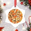 Madcolitote Vegan Pizza Christmas Decorations for Tree Food Collection Pizza Christmas Ornaments 2024 Gifts for Women Friends Xmas Tree Pendant Home Birthday Party Decoration 3 Inch