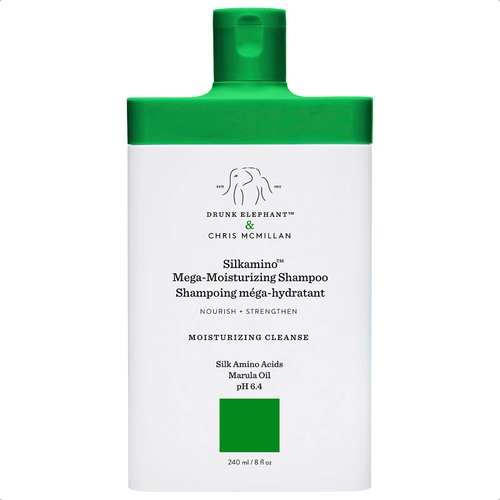 Drunk Elephant Silkamino Mega-Moisturizing Shampoo - Nourishing and Strength, Moisturizing Cleanse for All Hair Types (240 mL / 8 Fl Oz)