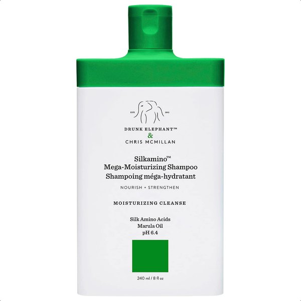 Drunk Elephant Silkamino Mega-Moisturizing Shampoo - Nourishing and Strength, Moisturizing Cleanse for All Hair Types (240 mL / 8 Fl Oz)