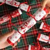 10 Pack Christmas No Snap Party Favor with Red & White Snowflake Design with Party Hat, Joke & Little Gift Inside for Kids, Xmas Gift, Christmas Seasonal Holiday Party Dinner Traditions