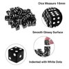 Super Z Outlet Standard 16mm Black Dice with White Pips Dots for Board Games, Activity, Party Favors, Toy Gifts (100 Pack)