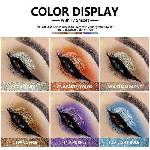 Anglicolor Diamond Glitter Liquid Eyeshadow, Glitter Eyeshadow, Lightweight Smooth, Shimmer Eyeshadow, Metals Gloss Sparkling Eyeliner Pen, Cosmetics Gift for Girls and Women (Earth Color 08#)