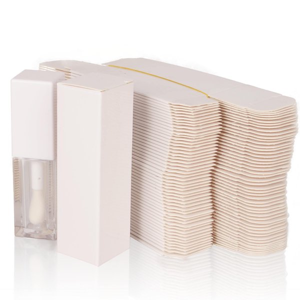 25pcs 25 * 25 * 86mm Craft paper box for lip gloss 350gms lipstick packing box for lipgloss tubes(White paper box 25pcs)