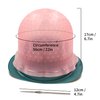 Half Arc Holes Highlighting Cap Hair Highlighting Kit Silicone Highlight Cap Hair Highlights Beauty Salon Frosting Caps for Highlighting Hair (Pink)