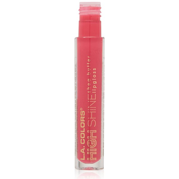 L.A. COLORS High Shine Shea Butter Lip Gloss, Flaunt, 0.14 Ounce