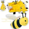 Yelllow Baby Bee Plush Comfort Security Tag Taggy Blanket and 5" Plush Toy Stuffed Bee