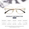 Cyxus Round Blue Light Glasses 2 Pack, Metal Frame Computer Gaming Eyeglasses for Relieve Eye Strain, Silver & Gold