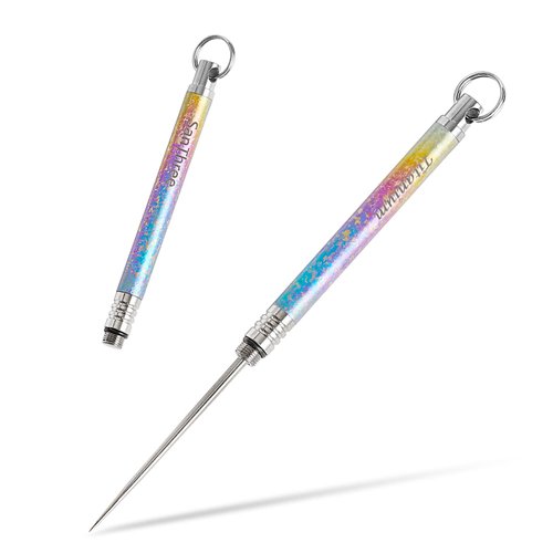 SanThree Titanium Toothpick EDC Tool, Portable Reusable Metal Toothpicks Gifts for Women Men Girlfriend Boyfriend, Multicolor