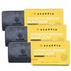 Alaffia Authentic African Black Soap Triple Milled, Long-Lasting and Ultra-Moisturizing Soap Bar, Unscented 5 Oz (Pack of 3)