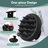 BEAUTLOHAS. Silicone Scalp Massager Hair Scrubber Brush, Silicone Scalp Scrubber with Soft Bristles for Wet Dry Hair, Silicone Head Scrubber Hair Shampoo Scalp Brush Hair Growth for Women Men(Black)