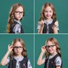 Okany Blue Light Glasses for Kids 3 Pack Blue Light Blocking Glasses for Teen Boys Girls Age 3-10,Computer Screen Gaming TV Phone Glasses Anti Glare,UV & Eye Strain (Grey Black+Transparent+Blue)