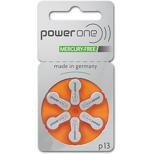 powerone Size 13 Hearing Aid Batteries Zinc Air P13 Pack of 60
