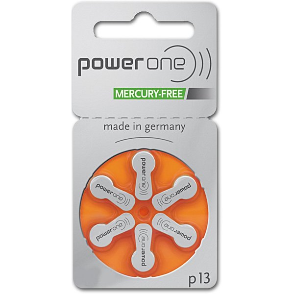 powerone Size 13 Hearing Aid Batteries Zinc Air P13 Pack of 60