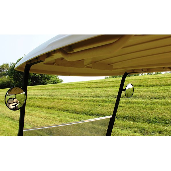 Pair of 6" Spot Mirrors for Golf Carts Such as Ez Go, Club Car, Yamaha