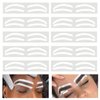 Permanent Makeup Eyebrow Auxiliary Stickers,Airbrush Brow Stickers Stencils Shape Tape,Brow Shaping Mapping Guide Tool, Disposable Adhesive Eyebrow Template Sticker (1 Pack -10 Pairs Type C)