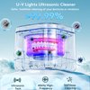Ultrasonic Retainer Cleaner Machine - Ultrasonic U-V Cleaner for Dentures ligner, Mouth Guards, Braces, Toothbrush Heads, 45kHz Ultrasonic Retainer Cleaner for All Dental Appliances, Jewelry - Black