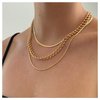 Allereyae Vintage Layered Snake Chain Necklace Chunky Cuban Chain Necklace Gold Thick Chain Necklace Punk Curb Chain Necklace Jewelry for Women