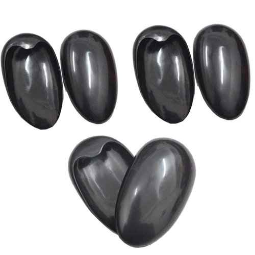 3Pairs Black Plastic Ear Protector Caps Water-proof Hairdressing Ear Covers Hair Dye Earmuffs Ear Caps Professional Salon Hair Coloring Tools DIY Accessories for Bathing Shower SPA
