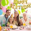 Gold Happy Birthday Balloons Banner 16 Inch Mylar Foil Letters | Inflatable Party Decor and Event Decorations for Kids and Adults | Reusable, Ecofriendly Fun